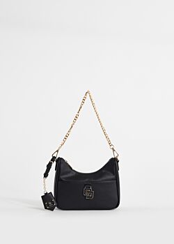 Black mini hobo bag with charm Gaudì Fashion