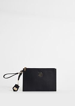 Cartera de mano negra con colgante Gaudì Fashion