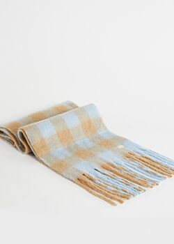 Sciarpa check azzurra e beige Gaudì Fashion