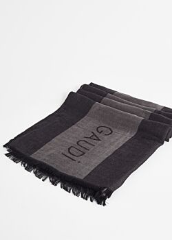 Black Scarf with logo Gaudì Fashion