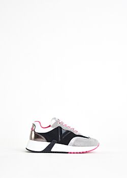 Black Sneaker running in suede e mesh Gaudì Fashion