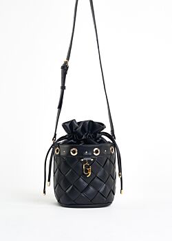 Borsa a secchiello in similpelle intrecciata Gaudì Fashion