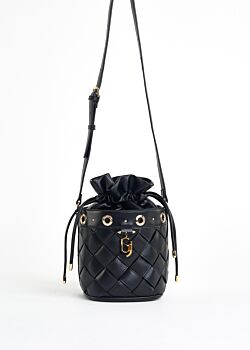 Woven faux-leather bucket bag Gaudì Fashion