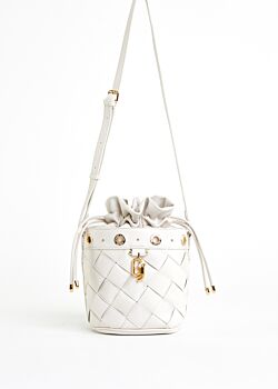 Borsa a secchiello in similpelle intrecciata Gaudì Fashion