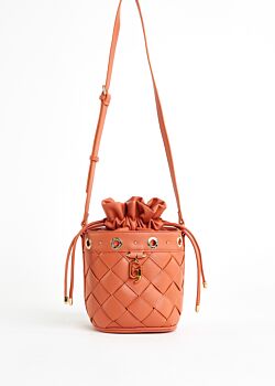 Woven faux-leather bucket bag Gaudì Fashion