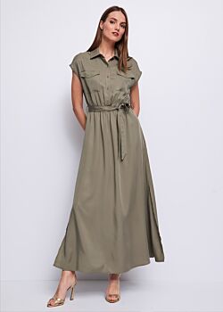 Vetiver Robe-chemise verte pour femme Gaudì Jeans