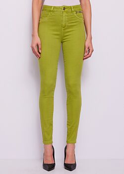 Grenoble Green Jegging vert en coton mélangé Gaudì Jeans
