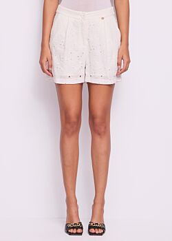 Bianco Shorts da donna bianco con pinces Gaudì Jeans
