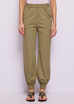 Elmwood Pantalon en coton avec chaîne pour femme Gaudì Jeans