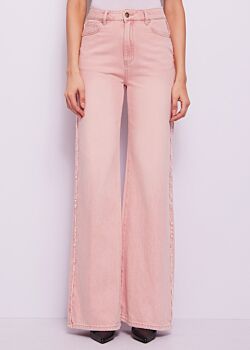 Jean violet en coton effet usé pour femme Gaudì Jeans