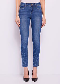 Unico Denim jeggings with rhinestones Gaudì Jeans