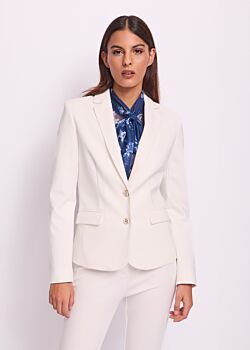 Blazer donna bianco con bottoni logati Gaudì Jeans