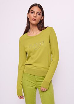 Maglia donna verde girocollo Gaudì Jeans