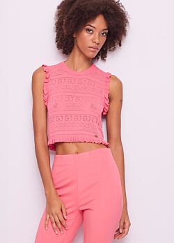 Confetti Top rosa de punto para mujer Gaudì Jeans