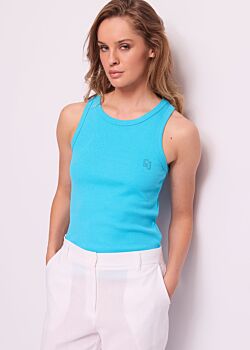 Aquarius Women's blue cotton top Gaudì Jeans