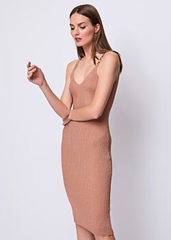 3995 Dusty Coral-lur Abito da donna con spalline gioiello Gaudì Fashion