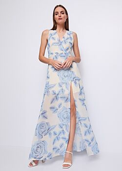 Robe en crêpe georgette imprimé pour femme Gaudì Fashion