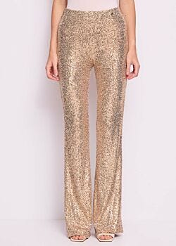 Gold Pantaloni da donna a vita alta Gaudì Fashion