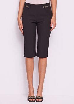Black Culotte da donna neri in tessuto tecnico Gaudì Fashion