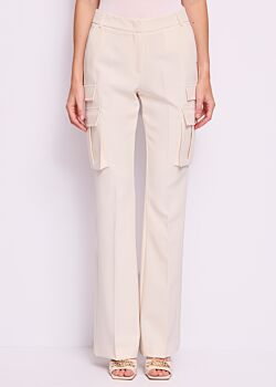 Solitary Star Women's white cargo trousers Gaudì Fashion