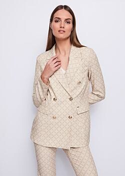 3220 Wood Ash-2283 C Blazer da donna con revers a lancia Gaudì Fashion