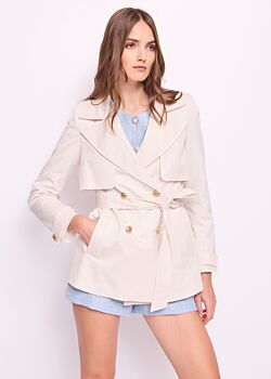 Trench blanc en coton pour femme Gaudì Fashion