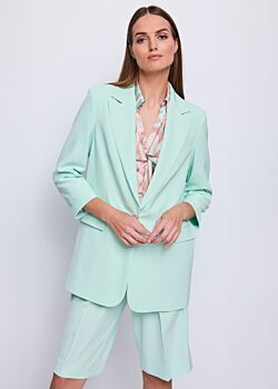 Dusty Aqua Blazer vert en crêpe cady pour femme Gaudì Fashion