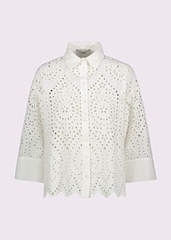 Bianco Camicia da donna bianca con maniche a 3/4 Gaudì Fashion