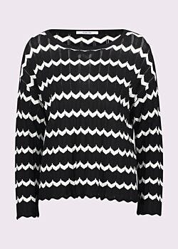 2001 Black-2101 Egr Maglia a donna con scollo a barca Gaudì Fashion