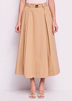 Curds & Whey Jupe longue beige en coton Gaudì Fashion