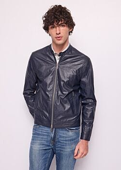 Spellbound Men's blue biker jacket Gaudì Man