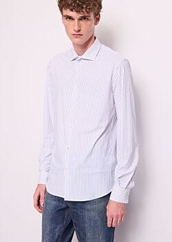 2119-2909 Camisa de nailon a rayas para hombre Gaudì Uomo