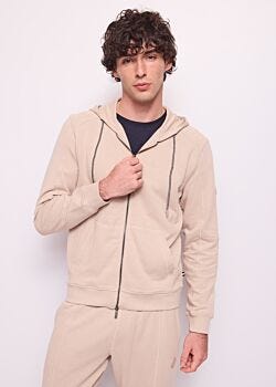 Chateau Gray Sudadera beige de algodón para hombre Gaudì Uomo