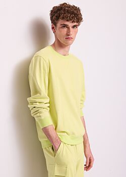 Lime Sherbet Felpa gialla da uomo in cotone Gaudì Uomo