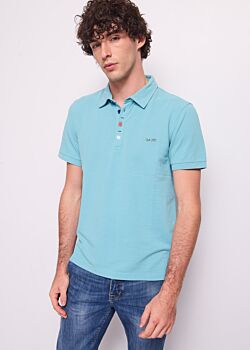 Summer Song Polo azzurra da uomo in cotone Gaudì Uomo