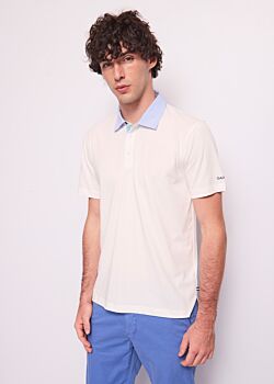 Bianco Polo bianca da uomo in cotone Gaudì Uomo