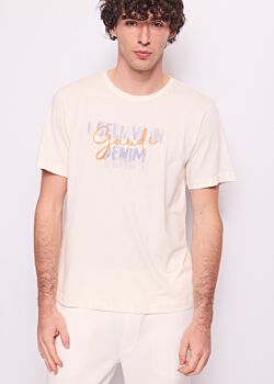 Marshmallow Camiseta blanca de algodón para hombre Gaudì Uomo