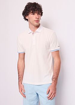Bianco Polo bianca da uomo in cotone Gaudì Uomo