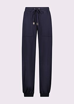 Pantaloni jogging blu da donna con coulisse logata Gaudì Jeans