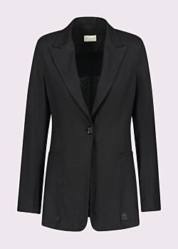 Blazer donna nero con revers a lancia Gaudì Jeans
