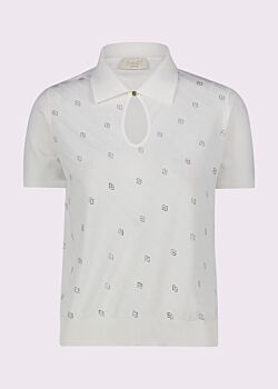 Polo donna bianca con maniche corte Gaudì Jeans