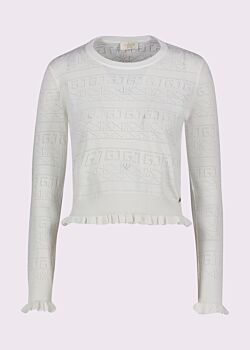 Maglia donna bianca con rouches Gaudì Jeans
