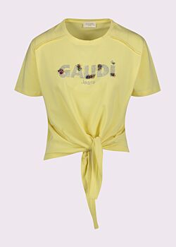 T-shirt jaune en coton pour femme Gaudì Jeans