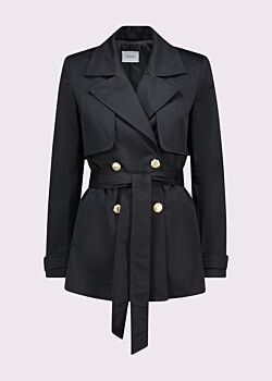 Trench noir en coton pour femme Gaudì Fashion