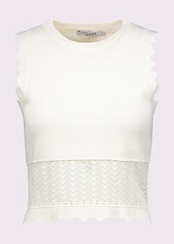 Top blanc en maille pour femme Gaudì Fashion