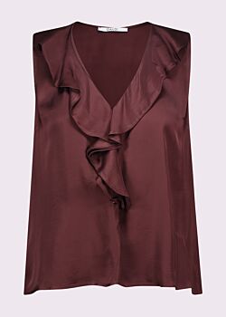 Women's brown satin top Gaudì Fashion