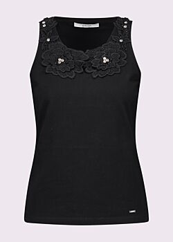 Top noir en coton pour femme Gaudì Fashion
