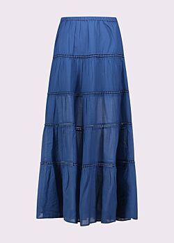 Jupe longue bleue en coton mélangé Gaudì Fashion
