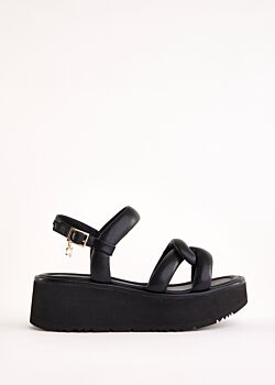 Sandales noires en matière synthétique| Acheter en ligne Gaudì Fashion