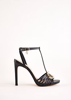 Black leather sandals Gaudì Fashion